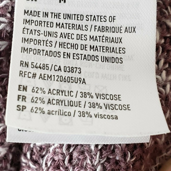 American Eagle Size M Brown Taupe Cardigan Waffle Knit - Picture 8 of 9